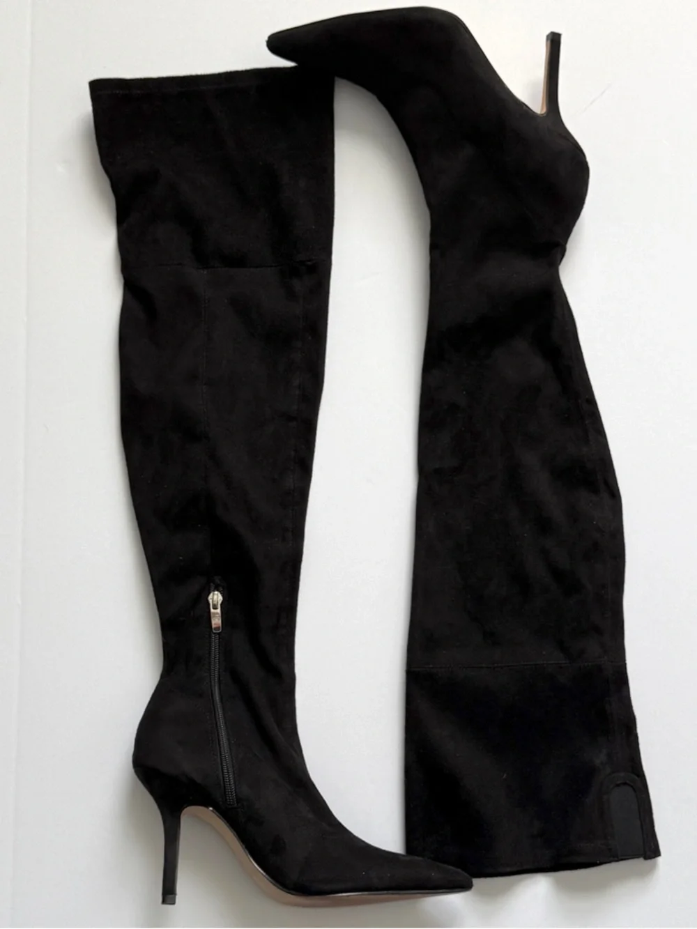 Marc Fisher Black Over-the-Knee Pointed-Toe Stiletto Boots Size 7.5M